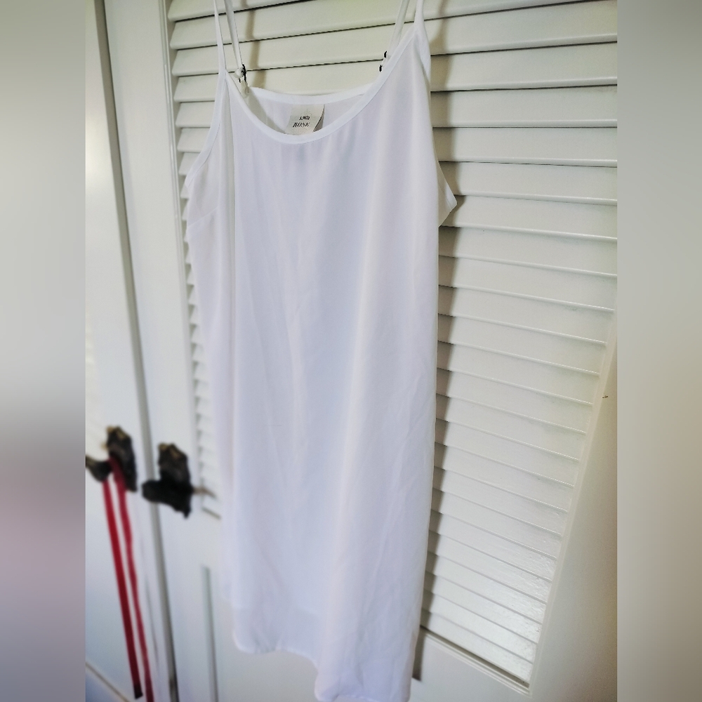 Knox Rose Women's White Slip Chemise Size Medium Adjustable Straps